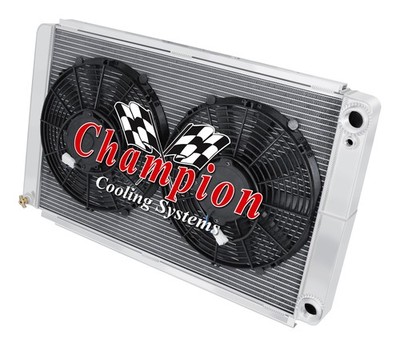 JR 3 Row DP Radiator,2 13'' Fans,1.5,1.75 for 1961-1965 Lincoln Continental LS