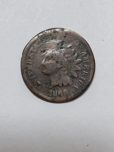 1866 Indian Head Cent — photo from the most recent tracked eBay sale