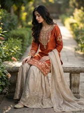 Bollywood Ready To Wear Gown Salwar Kameez Pakistani Indian Wedding Party Suit