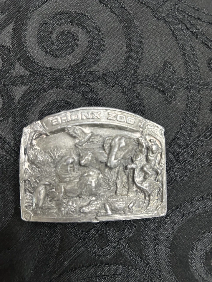 Bergamot Brass Works Belt Buckle VTG Bronx Zoo 1986 USA Foto 4 de 4