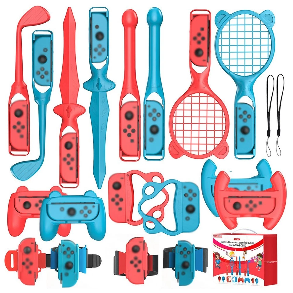 18 in 1 For Nintendo Switch Sports Bundle with Tennis Racket Golf Club and More - Image 4 of 4