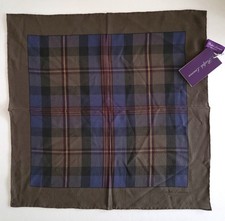 Ralph Lauren Purple Label Silk Pocket Square Plaid - Made in Italy - NEW