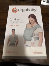 Ergobaby Embrace Cozy Newborn Baby Wrap Carrier 7-25 Pounds Sage