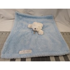 Blankets and Beyond White Bear Lovey Blue Security Blanket Plush Stuffed Animal