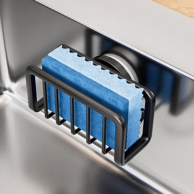 Sponge Holder for Kitchen Sink with Strong Suction Cup, Removable Sponge Holder,