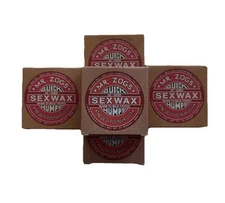 Mr. Zogs -5 Pack- Sex Wax Quick Humps 5X Hard Warm to Mild-Tropic Water Surf Wax