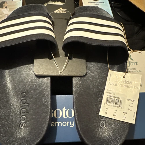 Adidas Uomo Adilette Nero Slides Taglia 10 (7772012)