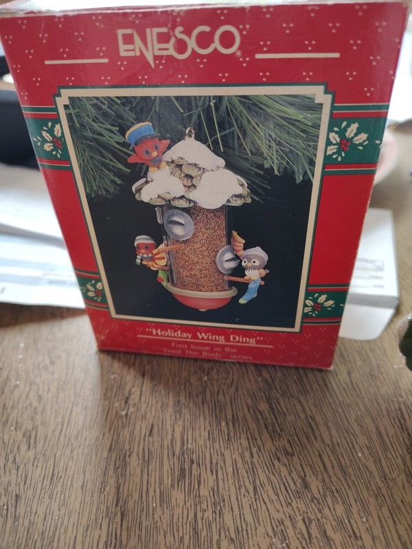 VTG 1990s Enesco “Holiday Wing Ding” Ornament – M. Gilmore Collection w/ Box
