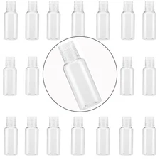 110 Pack 1oz Clear Mini Plastic Bottles, Plastic Travel Bottle with Flip Cap,...