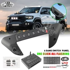 Grab Handle Switch Panel For Dodge Ram 1500 RGB 6 Gang Wireless Light Control