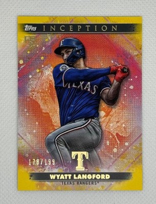 Topps 2024 Inception Wyatt Langford Texas Rangers Yellow  /199 Rookie #83