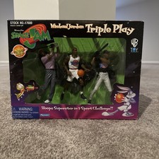 Space Jam Michael Jordan Triple Play Figure Set Playmates 1996 Sealed NIP
