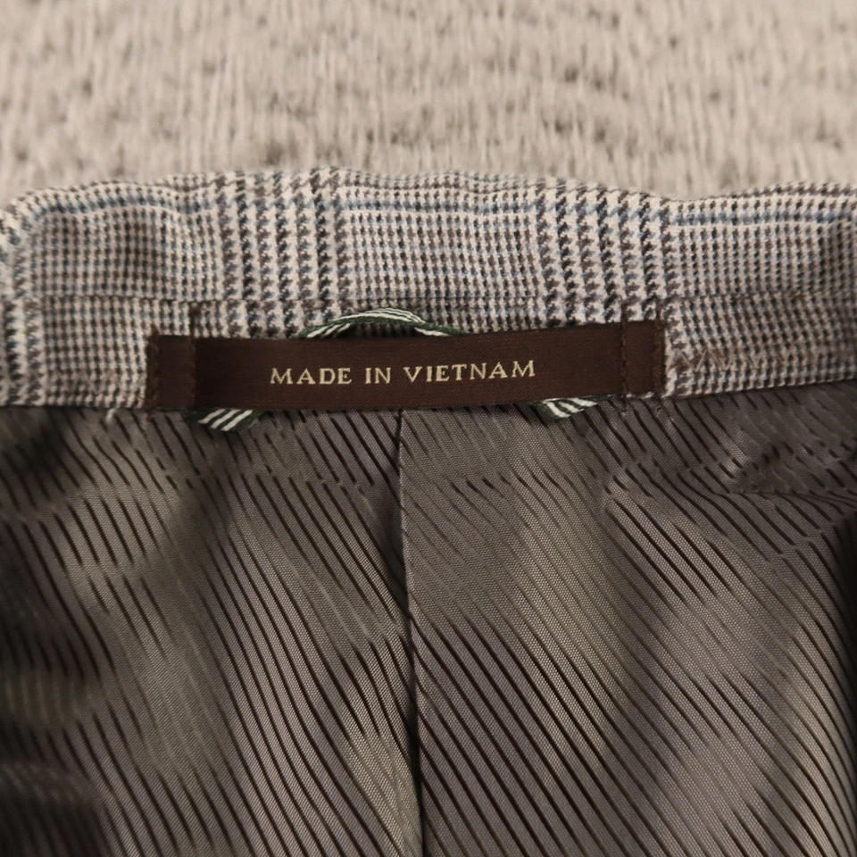 Prince of Wales Check M 40S Gray Hopsack Blazer Breathable Greg Norman - Image 3 of 4
