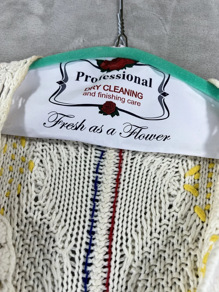 Alice + Olivia Sweater Dress Womens Large Multicolor Knit Cable Maxi Boho Retro - Image 3 of 4