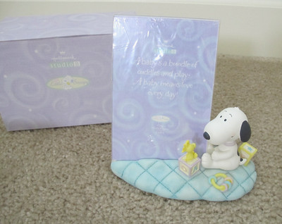 HALLMARK Studio B Peanuts Baby Snoopy Woodstock Photo Picture Frame NEW