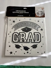 Congratulations Graduation - New Congrats Grad Card Holder Box ,Black/ White
