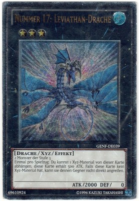 Yugioh Nummer 17: Leviathan-Drache GENF-DE039 Ultimate Rare 1. Auflage