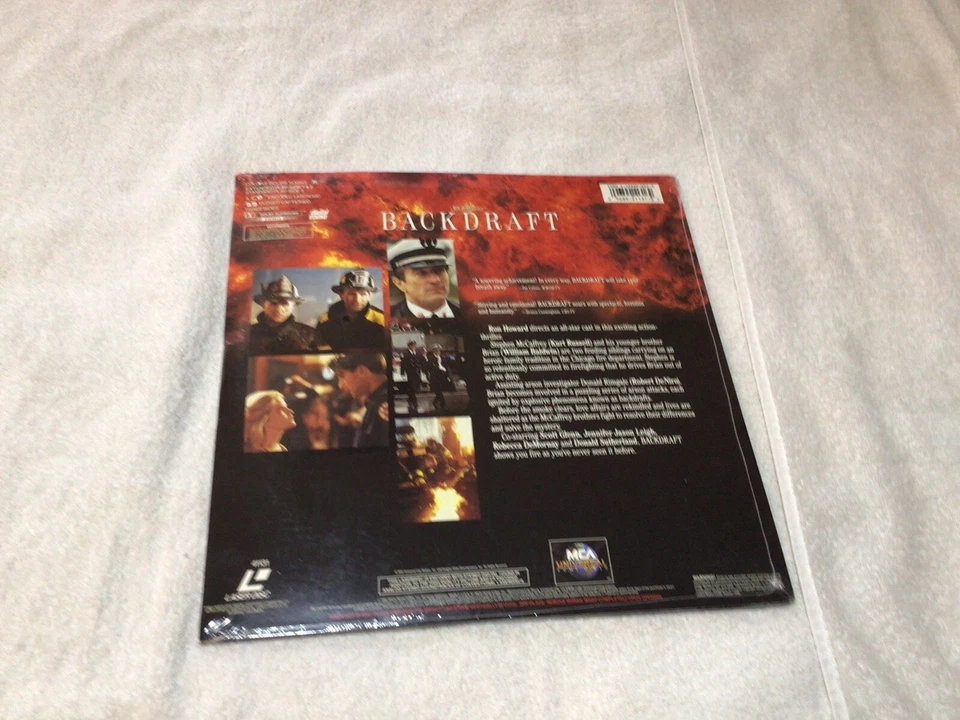 "Backdraft"  Laserdisc  - Kurt Russell New Sealed - Image 2 of 4