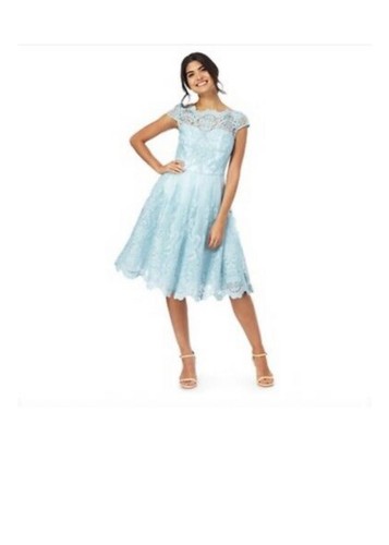 Light blue floral lace 'Sherelle' plus 