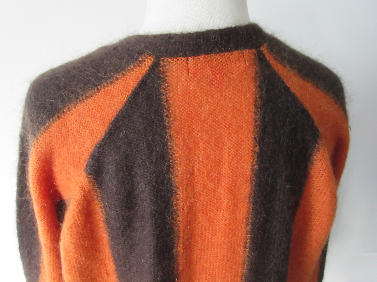 SUPREME orange brown mohair wool blend striped cardigan M | eBay SUPREME orange brown mohair wool blend striped cardigan M | eBay