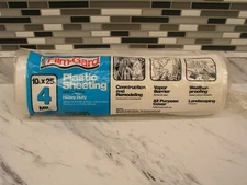 Film-Gard Plastic Sheeting.  10. X 25.  4 MIL.  Clear.