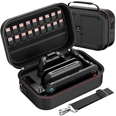 For Nintendo Switch2 Carry Case-18 Game Holder,Waterproof &Dustproof Travel Case