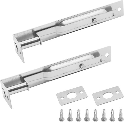 Luomorgo Flush Bolt Heavy Duty French Door Lock Stainless Steel 2 Pcs 6 Inch NEW