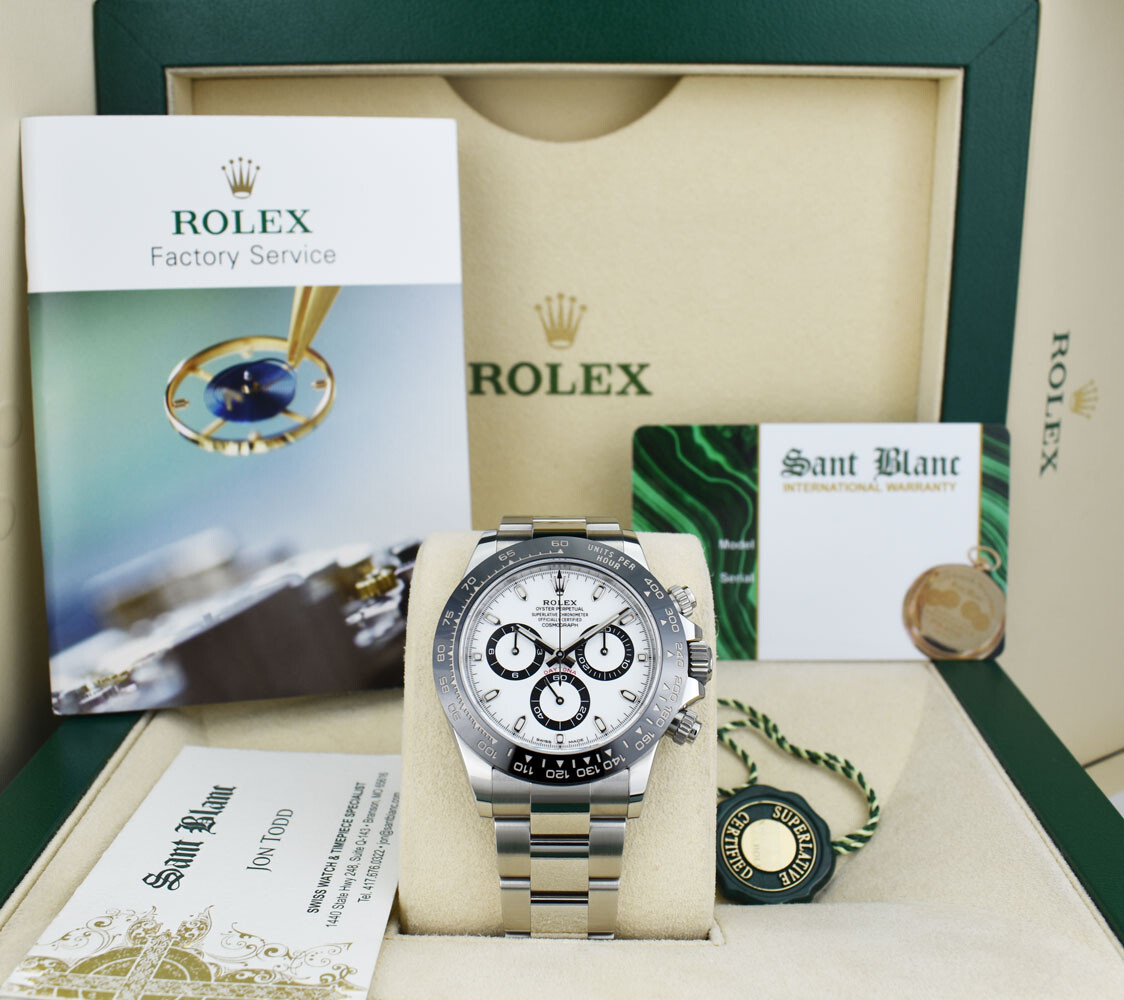 ROLEX - Stainless PANDA Ceramic DAYTONA White Dial 116500 LN