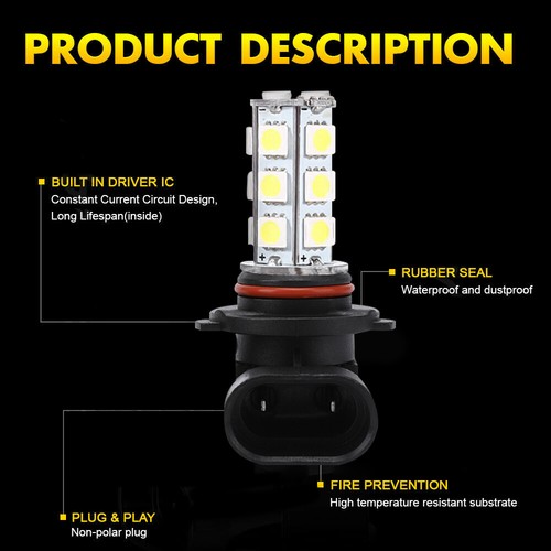 For Honda Civic 2008-2015 2PC 9005 9145 6000K LED Daytime Running Light Bulbs - Picture 4 of 14