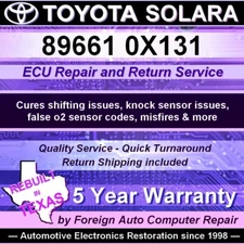 89661 0X131 Solara Toyota ECU Repair - Cure shifting issues - 5yr warranty
