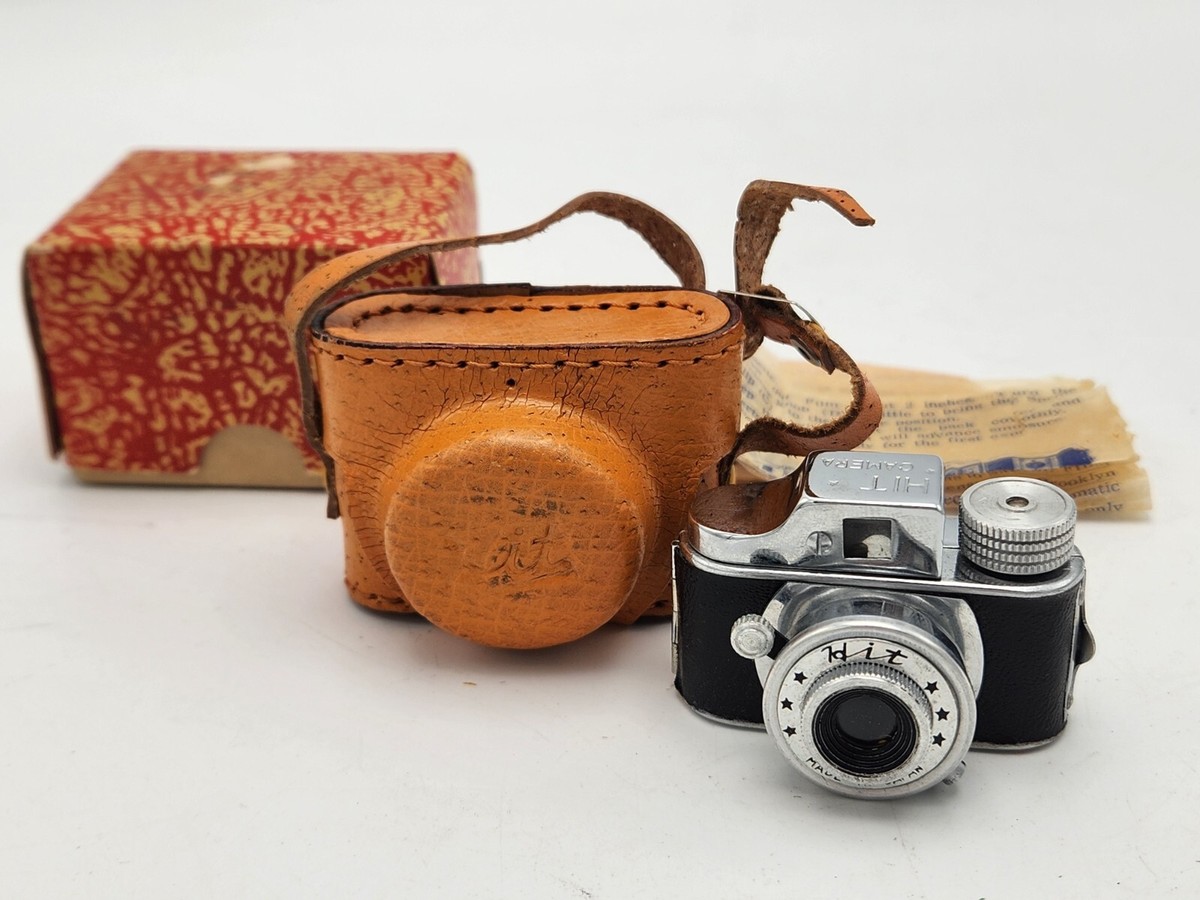 Vintage HIT Subminiature Camera 14mmx14mm Exposures on 16mm Roll Film Case,  Box