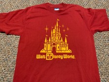 WALT DISNEY WORLD rare vintage 80s Cinderella's castle shirt Large single stitch