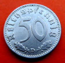 Très Belle  Pièces  de  50  Reichspfennig   1935  D   ALLEMAGNE  " Alu "
