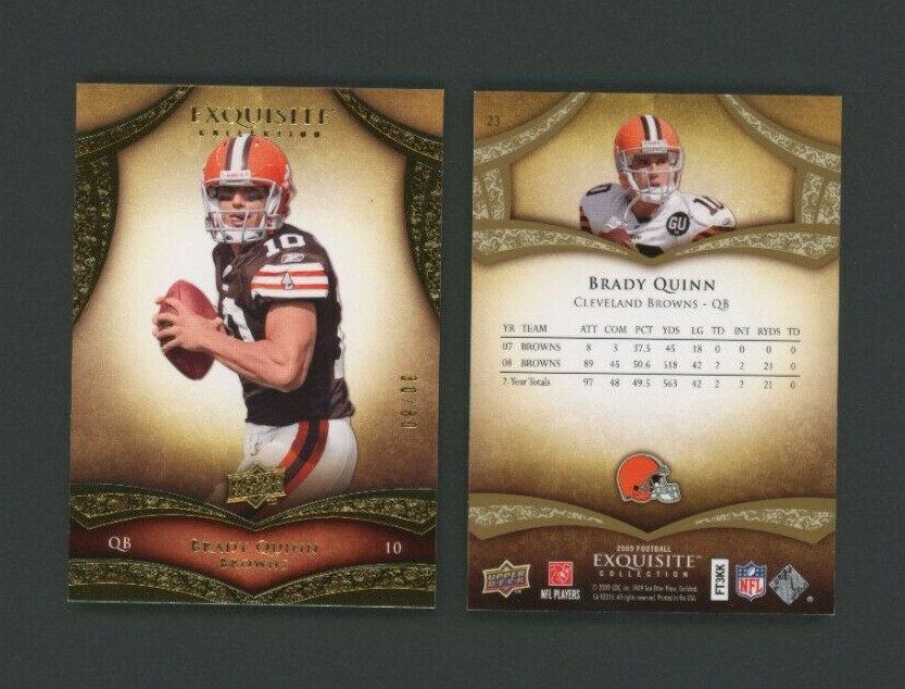 2009 Upper Deck Exquisite Collection /80 Brady Quinn #23