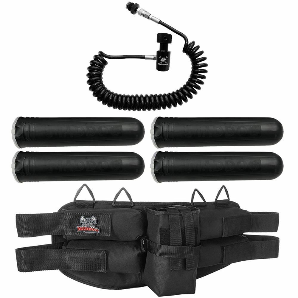 Maddog 4+1 Paintball Harness, Pods & Quick Disconnect Remote