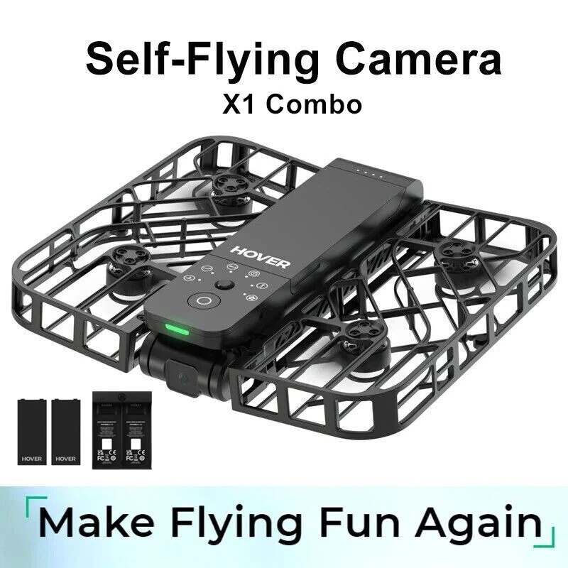 HOVERAir X1 Combo Self-Flying Camera Pocket-Sized Drone One Touch Palm  Takeoff