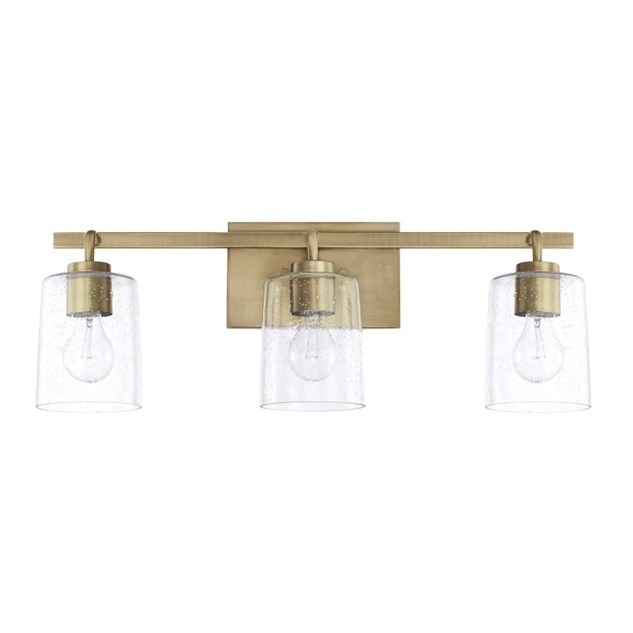 HomePlace by Capital Lighting Greyson 3 Light Vanity Aged Brass