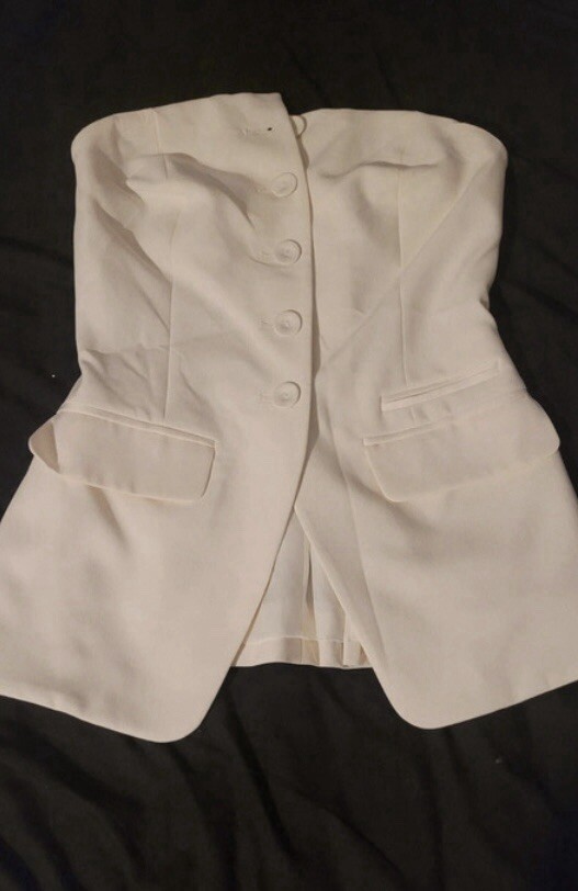 River Island Womens Cream  Sleeveless Bandeau Top Size UK 6 RRP 45£