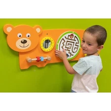 Toddler Activity Center Bear Wall Panel Play Learn Montessori Daycare Office 18