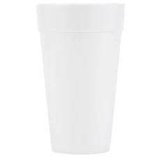 DART Insulated Foam Drinking Cups, White, 20 Oz, White, Pack of 500