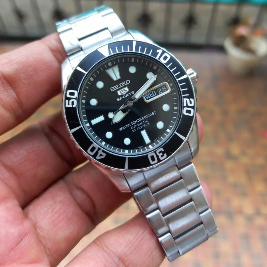RARE Seiko 5 Sports SNZF29 Mini Urchin Automatic 7S36-03E0 Men's Watch Divers