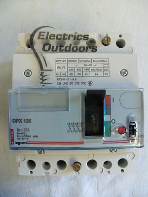 LEGRAND 16 AMP 36kA VIERPOLIG MCCB DPX 125 250 58