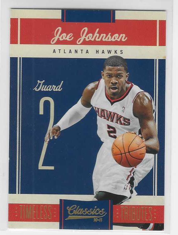 2010-11 Panini Classics Timeless Tributes Gold #93 JOE JOHNSON Hawks /100
