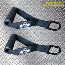 Resistance Bands Handles For Gym Cable Machine Attachment Exercise Rubber Grip  