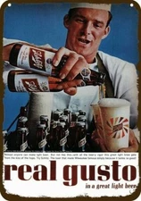 1963 SCHLITZ BEER Ballpark Vendor Vintage-Look DECORATIVE REPLICA METAL SIGN