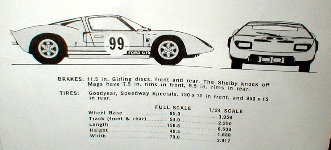 Cox Ford GT 1/24 Scale Slot Car Racer Assembly Instruction Sheet