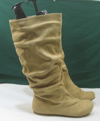 camel flat boots