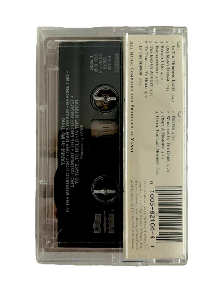 YANNI In My Time Cassette VG+ Instrumental Jazz Easy Listening Pop - Image 2 of 4