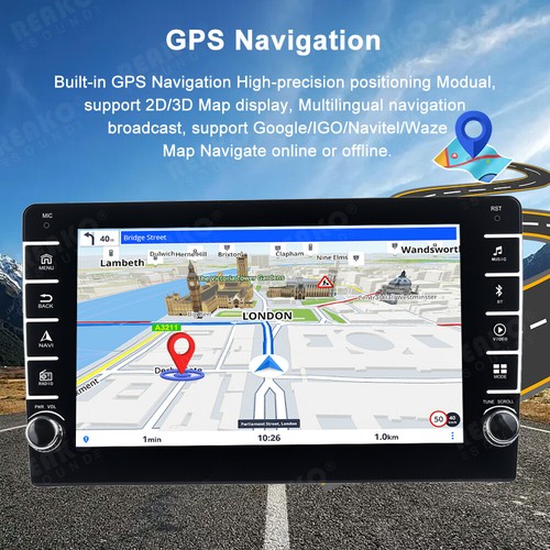 9''1Din 2+64G Android 12 Car Radio Stereo Carplay Auto Link BT WiFi GPS FM+Cam - Picture 4 of 17