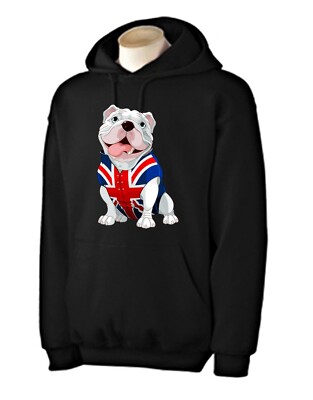 BRITISH BULLDOG HOODIE - Union Jack Bull Dog T-Shirt - Farbwahl